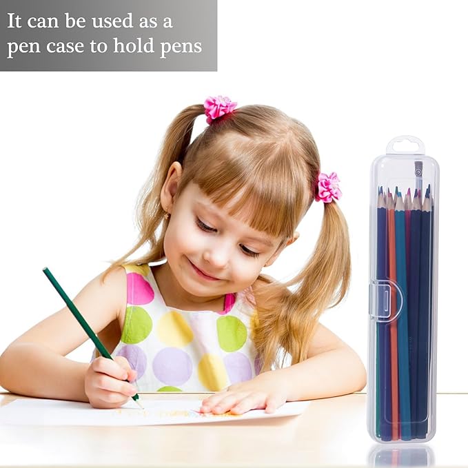 Toothbrush Travel Case 2 Pack, Gamdee Clear Toothbrush Case Holder Travel Size Plastic Toothbrush Holder Toothpaste Storage Container Portable for Traveling, 7.87 x 1.85 x 1.18”