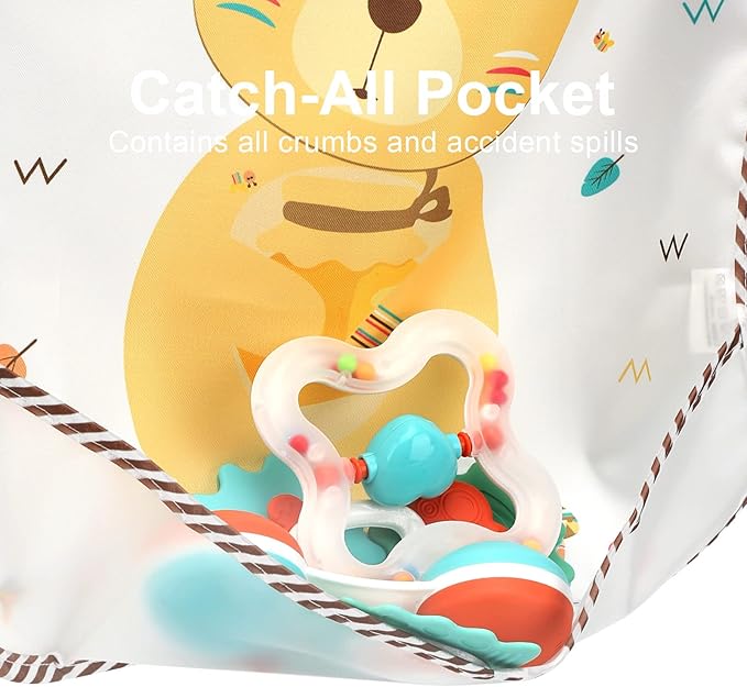 Accmor Long Sleeve Baby Bibs, Waterproof Sleeved Bibs Smock for Toddler Baby Girls Boys Eating Feeding