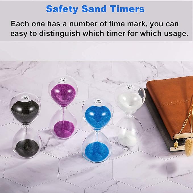 SuLiao Hourglass 60 Minute Sand Timer: 5.1 Inch Gold Sand Clock Watch 60 Min, Large Unique 1 Hour Glass Sandglass for Kids, Games, Classroom, Home, Desk, Office Decorative