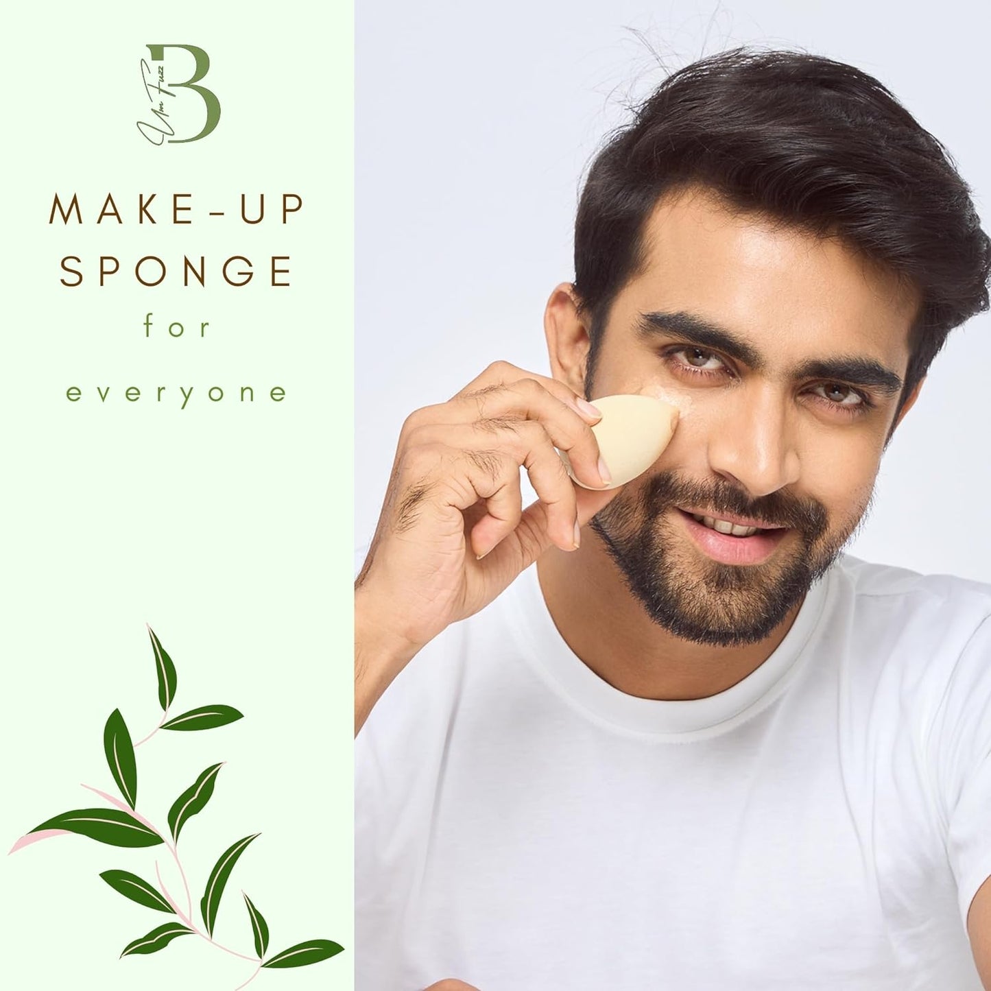 Green Tea Beauty Sponge - Plant-Based, Eco-Friendly, Cruelty-Free, Dye-Free & Latex-Free Blender, Biodegradable & Vegan Makeup Sponge, Makeup Blender, Perfect for Liquid & Powder (3 count)