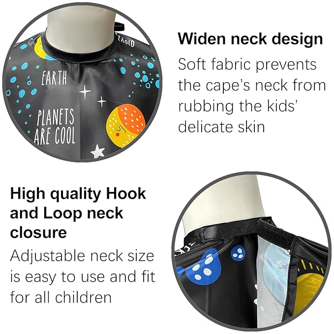 Barber Capes for Kids Hair Cutting Cape Salon Hairdressing Cape for Boys Girls Waterproof & Light Weight & Machine Washable - 39”× 51”(Galaxy Pattern)