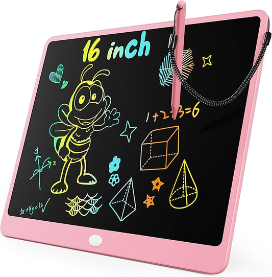 KOKODI LCD Writing Tablet, 16 Inch Colorful Toddler Doodle Board Drawing Tablet, Erasable Reusable Electronic Drawing Pads, Educational and Learning Toy for 3-6 Years Old Boy and Girls