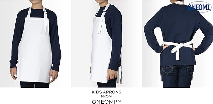 Kids Apron, Medium, 100% Cotton With An Adjustable Strap to fit All Ages