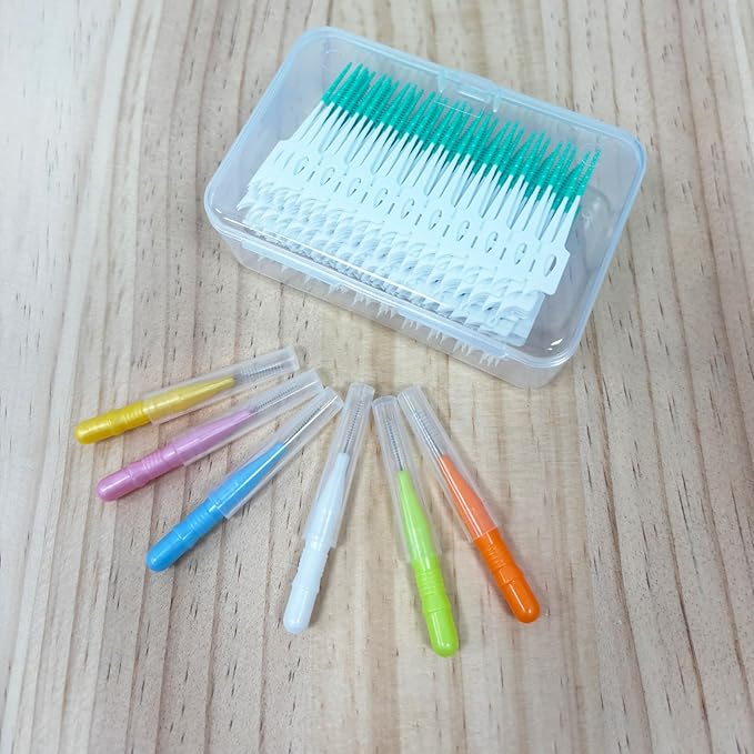 360PCS Interdental Brushes,Disposable Soft Silicone Brace Brush,Bendable Dental Picks Braces flossing Teeth Cleaning Tools