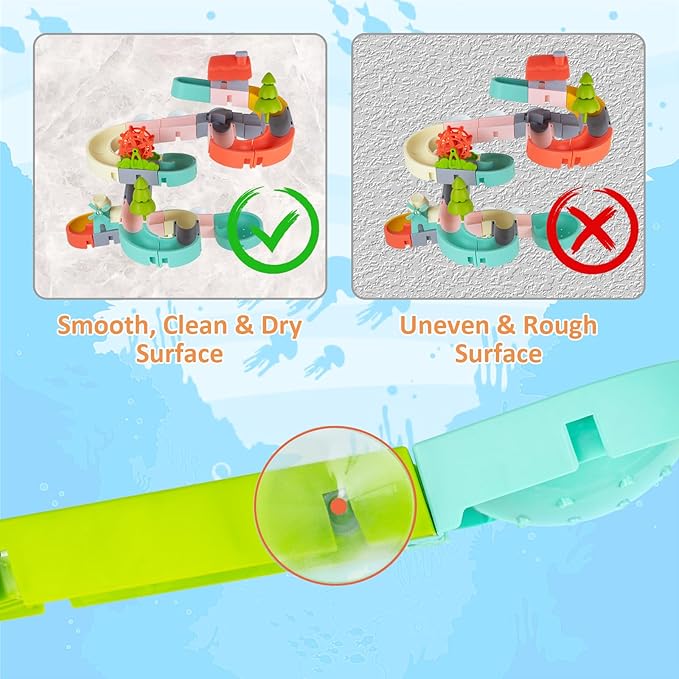 62 PCS Toddler Bath Toys for Kids, Fun Duck Slide Baths Toy, DIY Baby Shower Bathtub Toys Gifts for Kids Ages 4-8, Mold Free Baths Toy for Toddlers