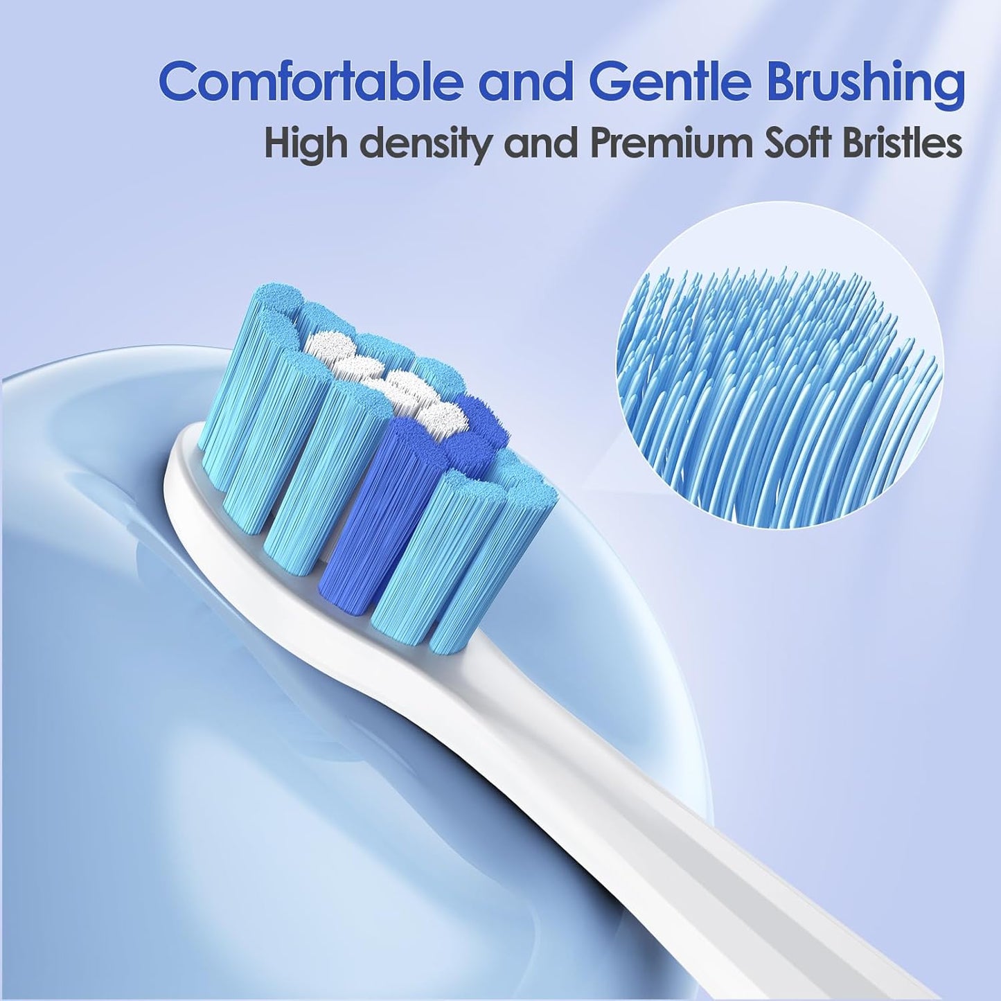 MRYUESG Replacement Toothbrush Heads Compatible with Philips Sonicare, 10 Pack, Electric Tooth-Brush Replacement Heads Compatible with Phillips,5 Green 5 Blue