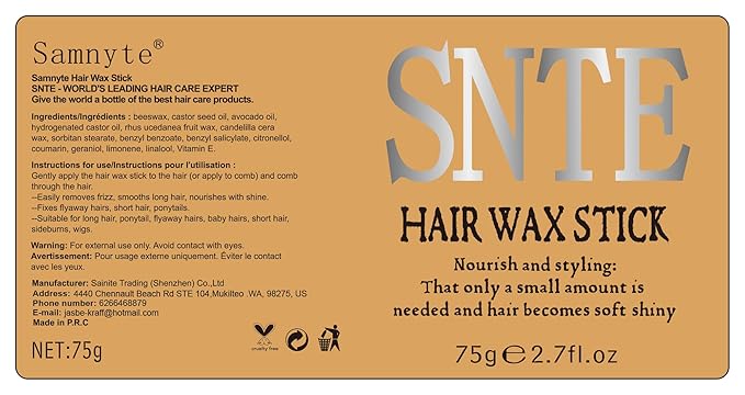 Hair Wax Stick Slick Back Hair Brush Set – Flyaway Control for Women, Kids & Men, Smooth Frizz, Defined Edges, Creates Sleek Ponytails & Buns – Styling Accessories & Stocking Stuffers for Teen Girls