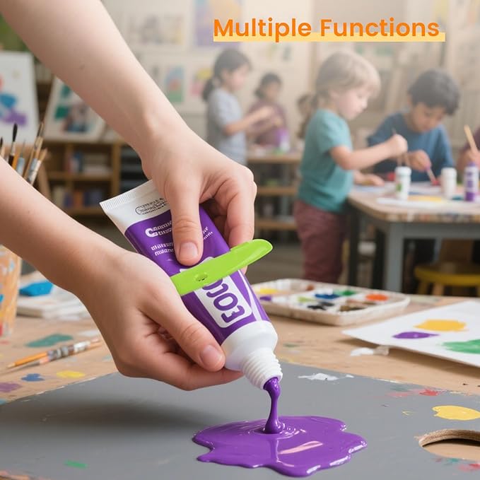 LOVEINUSA 6PCS Toothpaste Tube Squeezer Dispenser, Tooth Paste Roller Squeezer Holder for Saving Toothpaste Facial Cleanser Creams, Multicolor