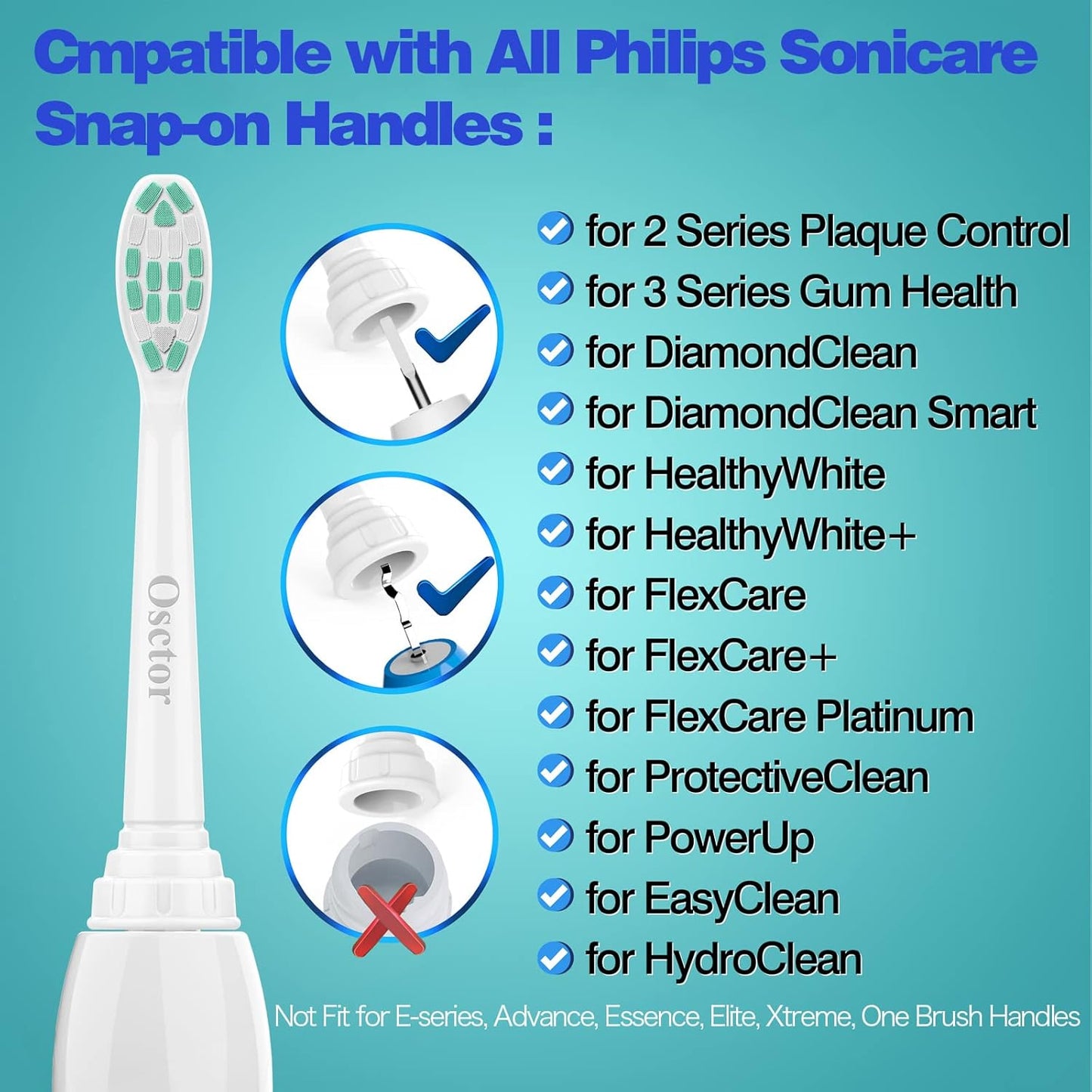 Replacement Toothbrush Heads for Philips Sonicare Plaque Control ProtectiveClean C2 C3 C1 W G2 4100 5100 6100 Electric Toothbrush HX9024,10 Pack Sonic Electric Toothbrush Brush Heads