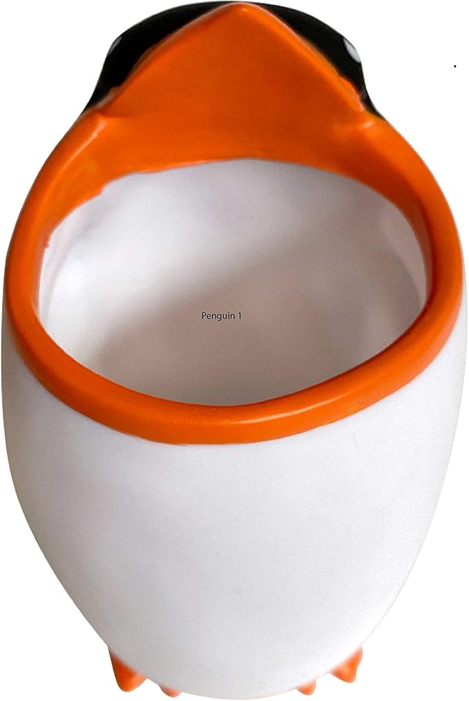 Kids Toothbrush Holder Toothbrush Organizer – Durable Silicone Animal Tooth Brush Holder – Easy to Clean Toothbrush and Toothpaste Holder – Toothbrush Holders for Bathrooms by Lily’s Home [Penguin]