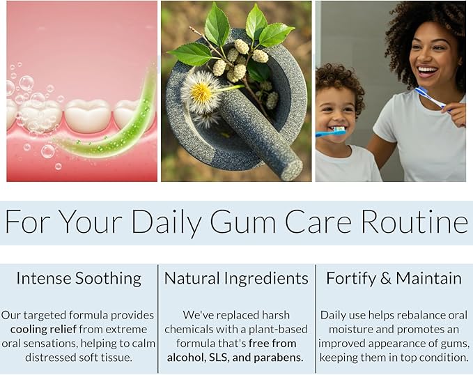 OMICLE Daily Gum Care: Fast-Acting Soothing Relief, Gentle & Alcohol-Free Formula with Natural Ingredients