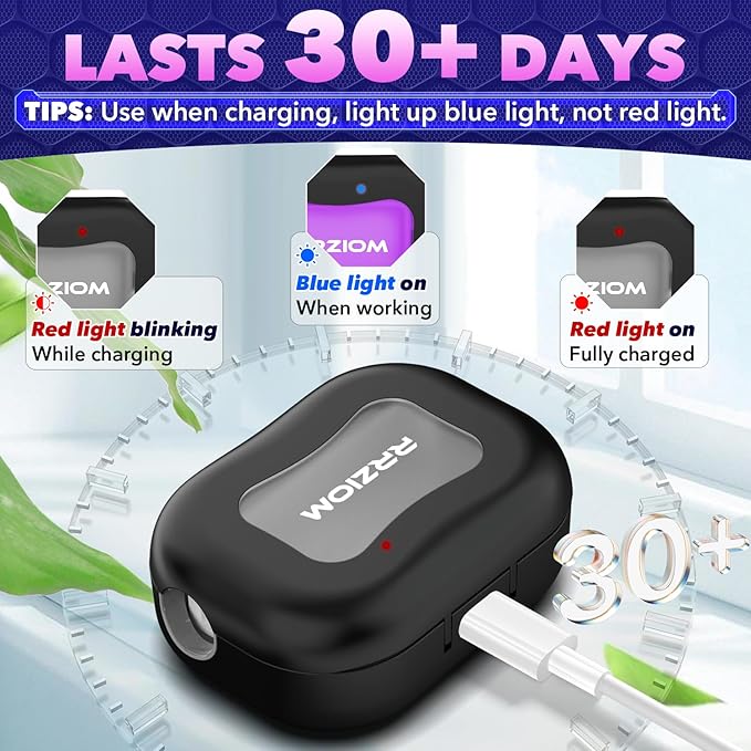 Toothbrush Sanitizer Case, RRZIOM Portable Toothbrush Covers Rechargeable, Rechargeable Toothbrush Cleaner Holder Case for Travel Home, Detachable Toothbrush Cover Cap for All Toothbrushes (Black)