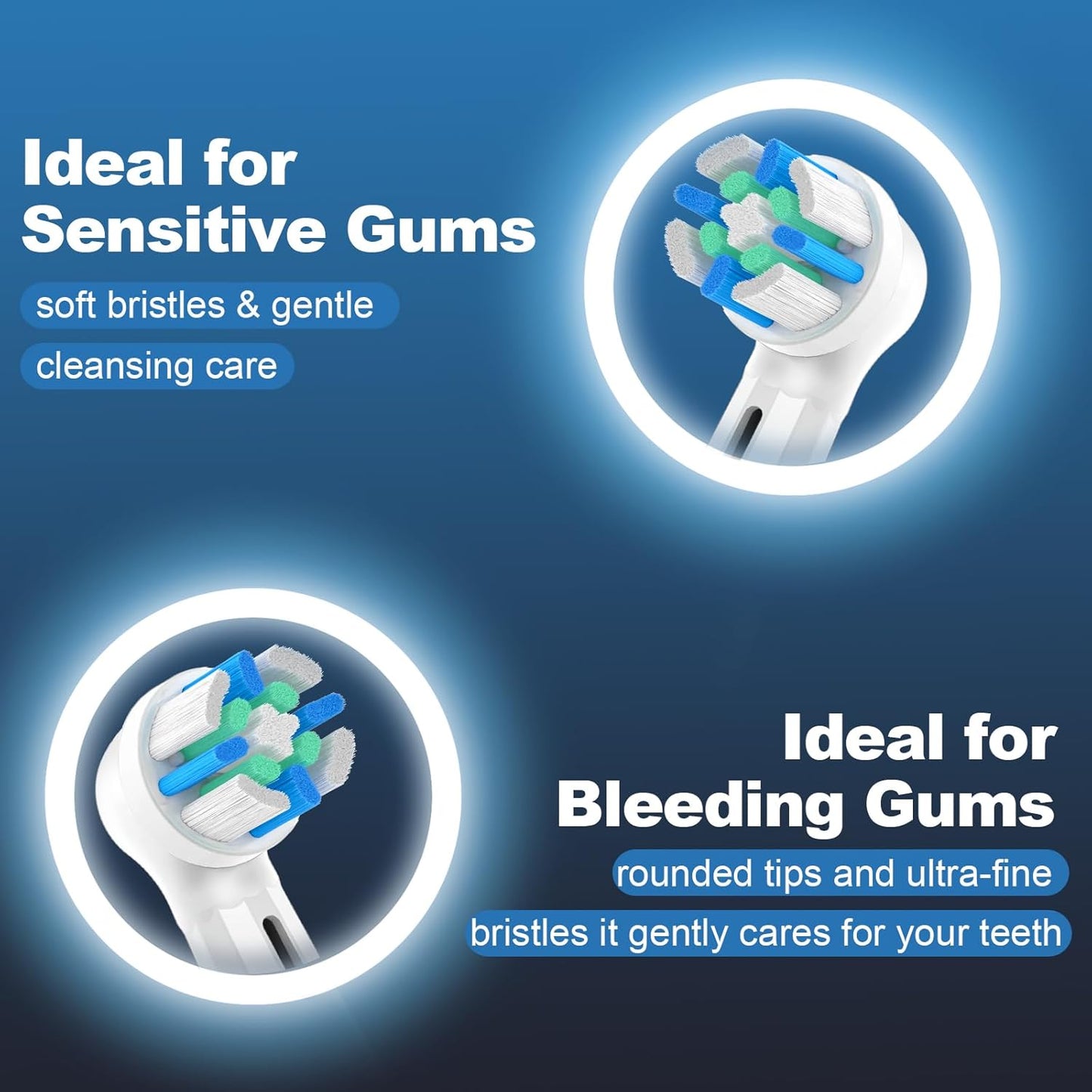 10 PCS IO Replacement Heads Compatible with Oral B IO 2/3/4/5/6/7/8/9/10/Deep Clean Series Electric Toothbrush, Brush Heads Compatible with Oral B IO for Teeth Cleaning (White)