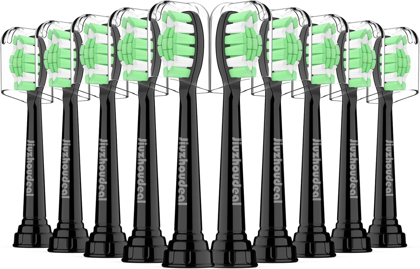 Replacement Heads for Philips Sonicare Toothbrush, Replacement Brush Heads Compatible with Phillips Sonicare Electric Toothbrush, 10-Pack, Black