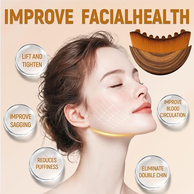 Lymphatic Contour Face Brush,Dry Lymphatic Contour Face Brush Soft Set,Lymphatic Drainage Massager for Face,Chin & Neck Relaxation,Portable Beauty Tool with Travel Case. Style B