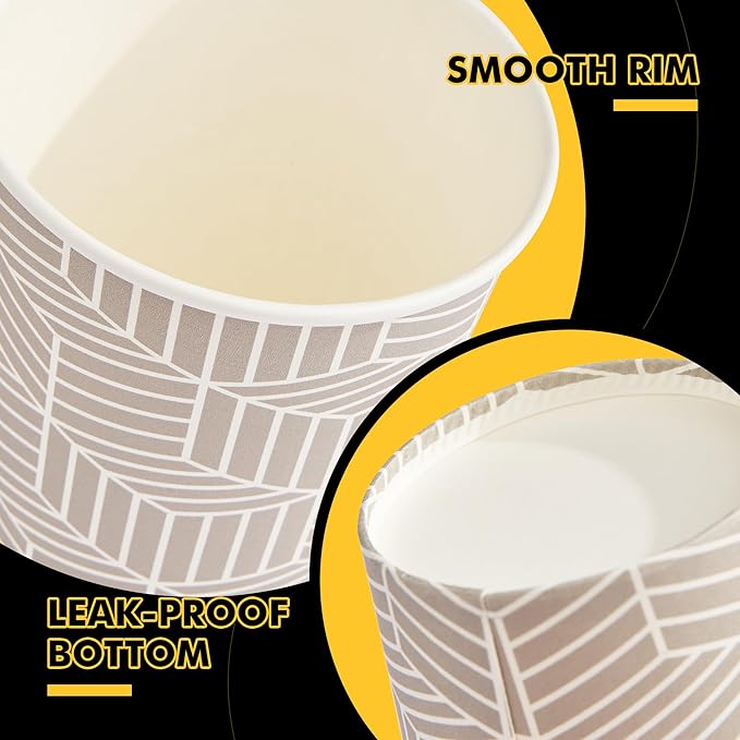 16 oz Disposable Coffee Cups with Lids 100 Pack, Hot Paper Coffee Cups with Lids, To Go Cup with Lid