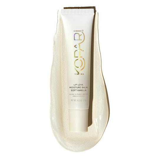 Kopari Lip Love Moisture Balm in Soft Vanilla Shimmer - Ceramide Hydrating Lip Balm with Coconut Oil, Shea & Mango Butters, Clean Vegan, 0.35 oz