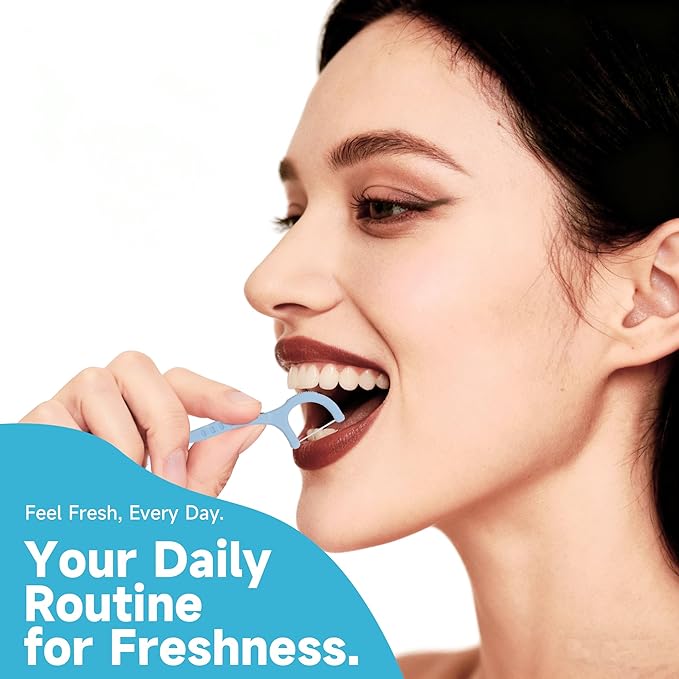 Travel Floss Picks, 4-Flavor Variety Pack (Mint, Strawberry, Grapefruit, Peach), 120 Count Dental Floss for Adults (3 Boxes of 4 Travel Packs)