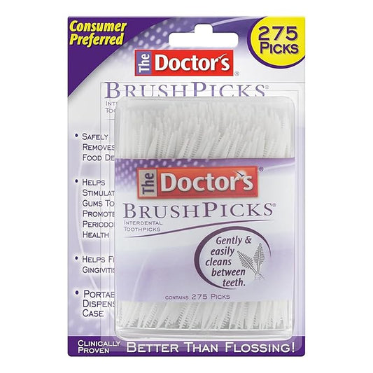 The Doctor's BrushPicks Interdental Toothpicks, 275 Count (Pack of 9)