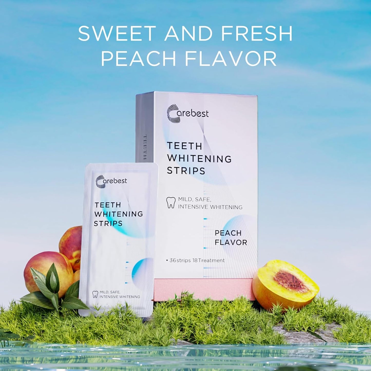 Teeth Whitening Strips 18 Treatments,Enamel Safe Strips Whitening Without The Harm,Non-Slip Whitening Strips for Sensitive Teeth