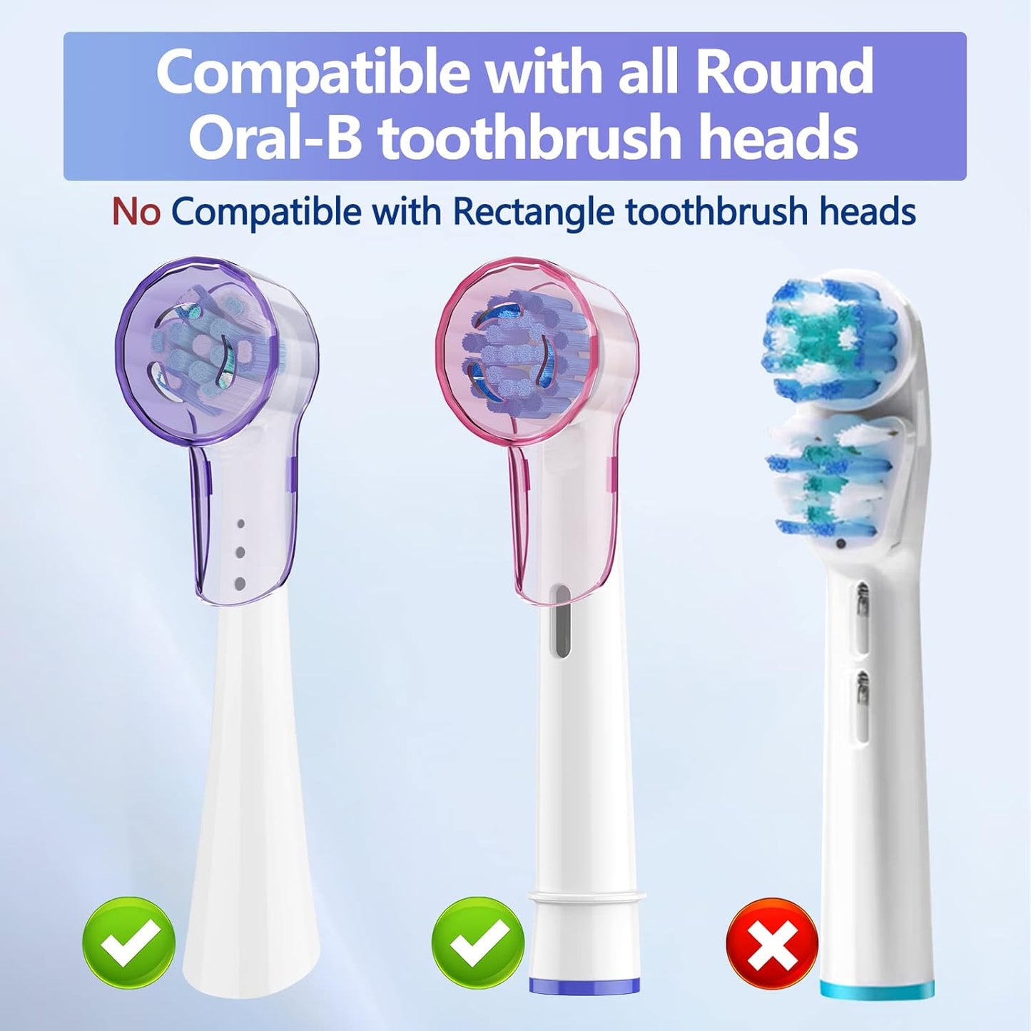 Toothbrush Head Covers for Oral B iO Toothbrush Heads, Toothbrush Caps Suitable for Oral B Round Electric Toothbrush Head, iO Brush Head Covers for Travel & Home (4 Pcs, Colourful)