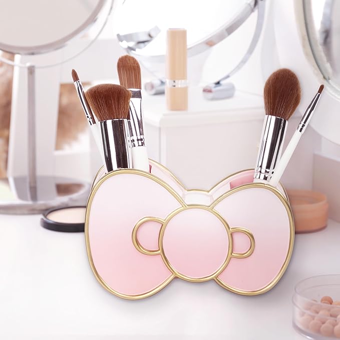 Jay Franco Hello Kitty Bow Toothbrush Holder - Pink Resin Pencil Holder - Bathroom Storage