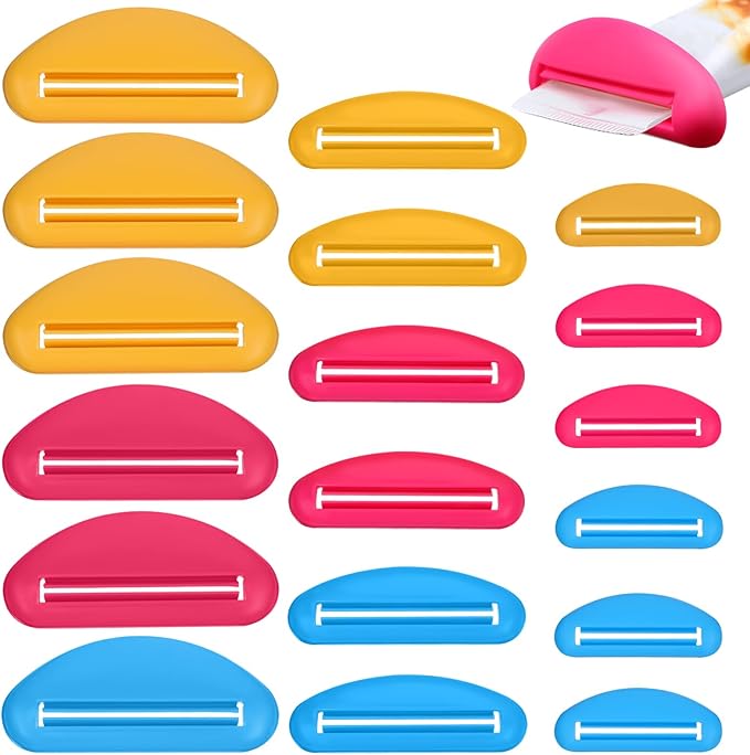 18Pcs Toothpaste Tube Squeezers Assorted Sizes Mini Travel Size Tube Extruders for Bathroom and Mosaic Supplies