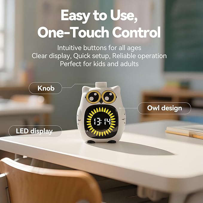 Digital Visual Timer for Kids, Potty Training Timer for Toddler 99-Minute Silent Countdown Timer for Kids Time Management Tool with Pause Function