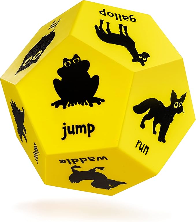 Animal Exercise Dice - Kids Exercise Equipment, Gross Motor Toys for Toddlers 3-5 & Physical Education Equipment, Recess Toys for Elementary Outside or Indoor Physical Activities for Kids
