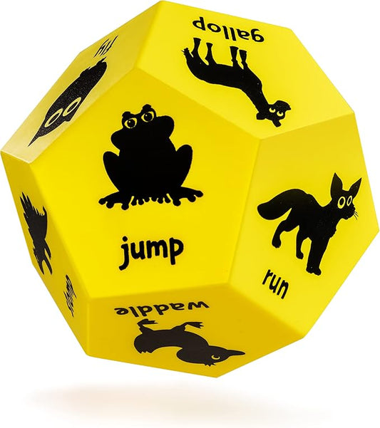 Animal Exercise Dice - Kids Exercise Equipment, Gross Motor Toys for Toddlers 3-5 & Physical Education Equipment, Recess Toys for Elementary Outside or Indoor Physical Activities for Kids