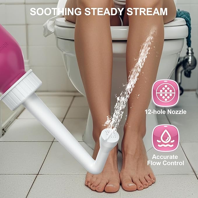 Peri Bottle for Postpartum Care, Perineal Bottle for New Mom Postpartum Essential, 10 Oz Upside Down Peri Bottle for Postpartum Recovery, Portable Bidet for Women