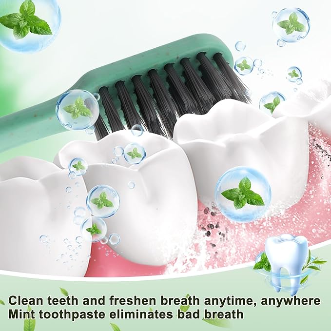 HOFASON Disposable Toothbrushes with Toothpaste 20 Pack, Travel Bulk Toothpaste and Toothbrush Set, Travel Size Tooth Brush Paste, Individually Wrapped Toiletries for Homeless, Nursing Home, Hotel