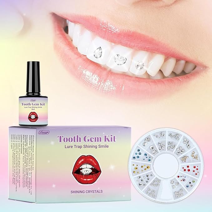 Tooth Gem Kit, DIY Crystals Jewelry Kit Teeth Gems Kit, 2025 New Professional Fashionable Y2k Tooth Gems Kit for Teeth, Teeth Jewelry Starter Kit