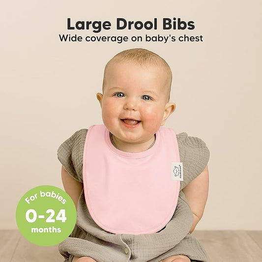 8-Pack Organic Baby Bibs for Boys, Girls - Soft Cotton Drooling and Teething Bibs for Baby Girl & Boy, Extra Absorbent, Easy To Clean & Put On for Toddler, Newborn, Infant 0-24 Months (Embrace)