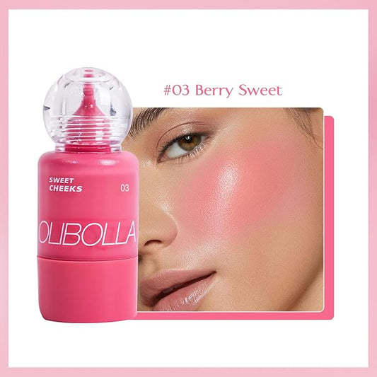 Liquid Blush, High Pigment, Buildable, Lightweight, for Radiant & Flushed & Dewy Cheeks, Long-lasting, Hydrating Cream Blush, For Dry Skin, 0.31 fl.oz