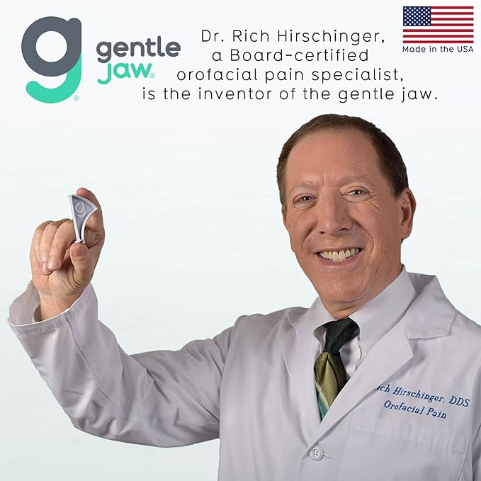 Pain Relief Device for Bruxism TMJ Headache Migraine Caused by Tight Jaw Muscles. Use it to Passively Stretch and Relax Your Jaw Muscles. We Call it Yoga for The Jaw