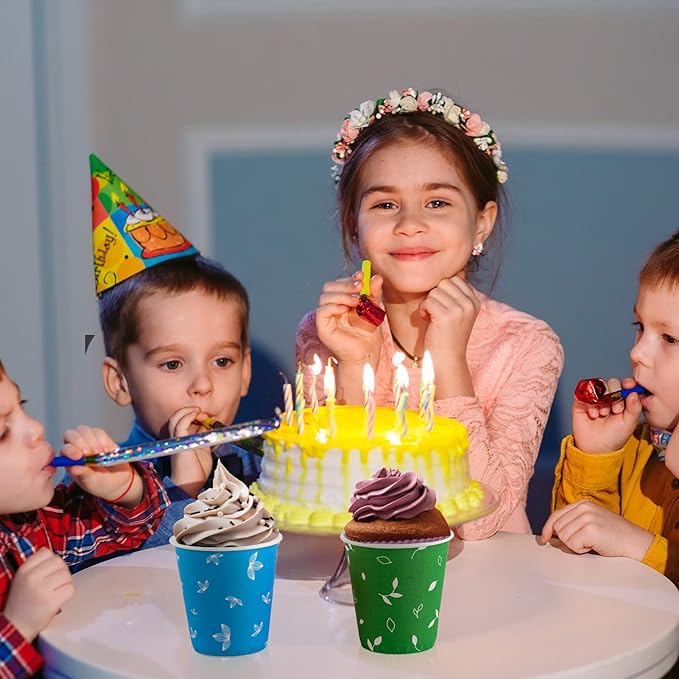 LITOPAK 600 Pack 5 oz Paper Cups, Colorful Disposable Mouthwash Cups, Small Disposable Cups, Mini Paper Cups for Parties, Picnics, Barbecues, Travel and Events