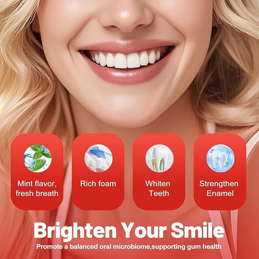 Sp-6 Probiotics Whitening Toothpaste - Sp6 Brightening Tooth Paste Enhanced Super Probiotic Formula Deep Cleaning Fresh Breath Dental Gum Health Oral Microbiota Strength Enamel Care