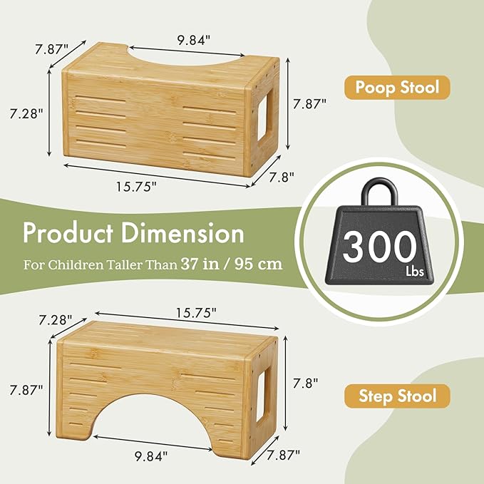 AmazerBath Toilet Stool for Toddler Potty Training, Non-Slip Baby & Kids Potty Step Stool for Bathroom Sink, Kitchen Counter, Bedroom, Closet, 7"