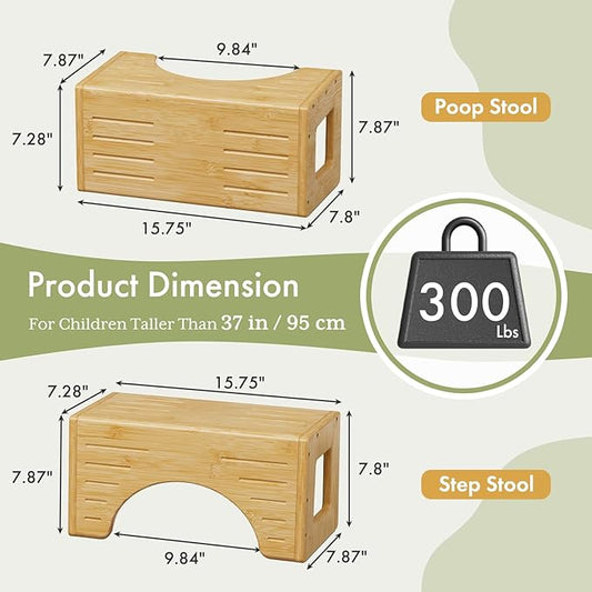 AmazerBath Toilet Stool for Toddler Potty Training, Non-Slip Baby & Kids Potty Step Stool for Bathroom Sink, Kitchen Counter, Bedroom, Closet, 7"