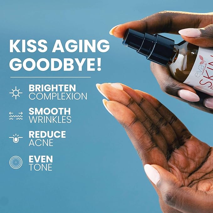 Eva Naturals Retinol Serum for Face – Anti Aging Night Serum with Hyaluronic Acid, Vitamin E, Witch Hazel, Aloe – Wrinkle Moisturizer, Dark Spot Care, Post-Blemish Mark Care, Skin Brightening – 2oz