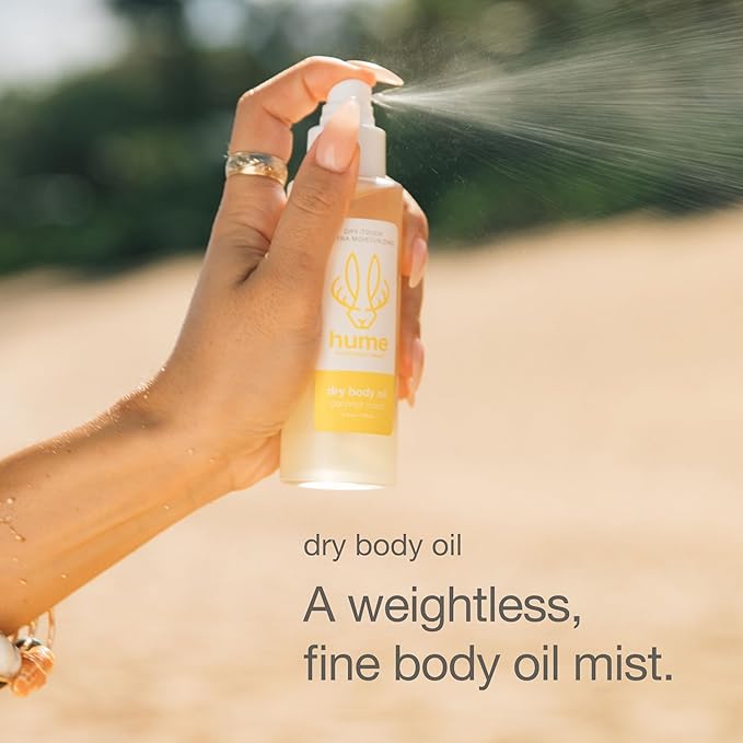 HUME SUPERNATURAL Dry Body Oil Spray - Ultra Hydrating Oil for Dry Skin, Light and Nourishing Body Oils for Women and Men, Long-Lasting Moisture (Coconut Coast, 1-Pack)