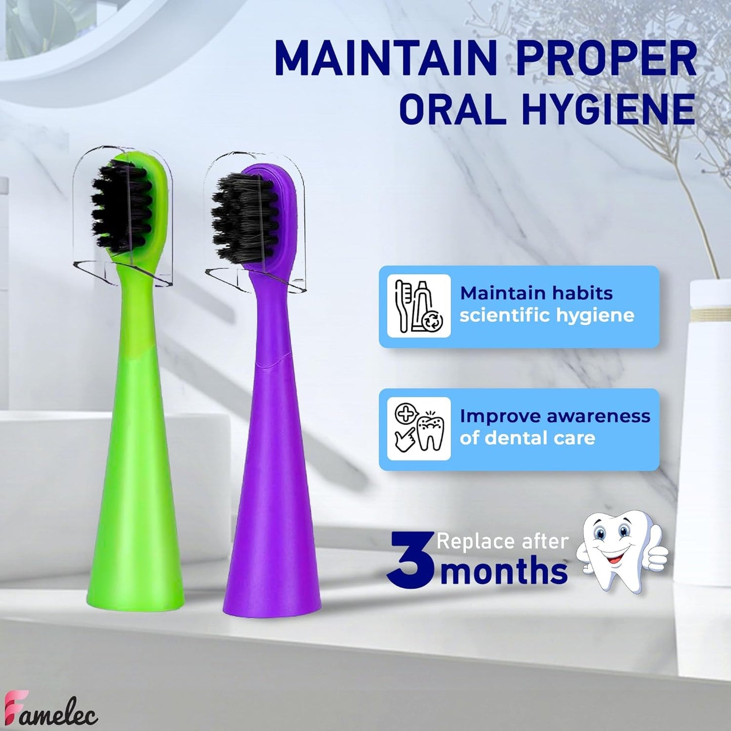 10Pcs for Burst Toothbrush Heads Kids, Fit for Burst Kids Electric Toothbrush, Ultra Soft Bristles for Deep Clean Perfect for Toothbrush Heads Purple & Green with Toothbrush Covers