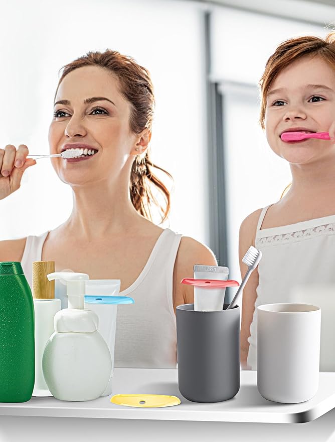 4PCS Toothpaste Squeezer, Colorful Plastic Toothpaste Tube Squeezer Toothpaste Dispenser HangingTube Squeezer Tool, Toothpaste Clip for Bathroom, Suitable for Toothpaste, Cream, Cosmetics