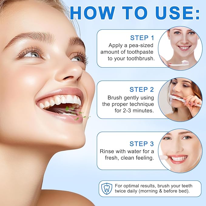 9.9% Hydroxyapatite Toothpaste, Nano Hydroxyapatite Toothpaste Protects Enamel and Strengthens Teeth, Cleans and Cares for Oral Health, Promotes Freshens Breath