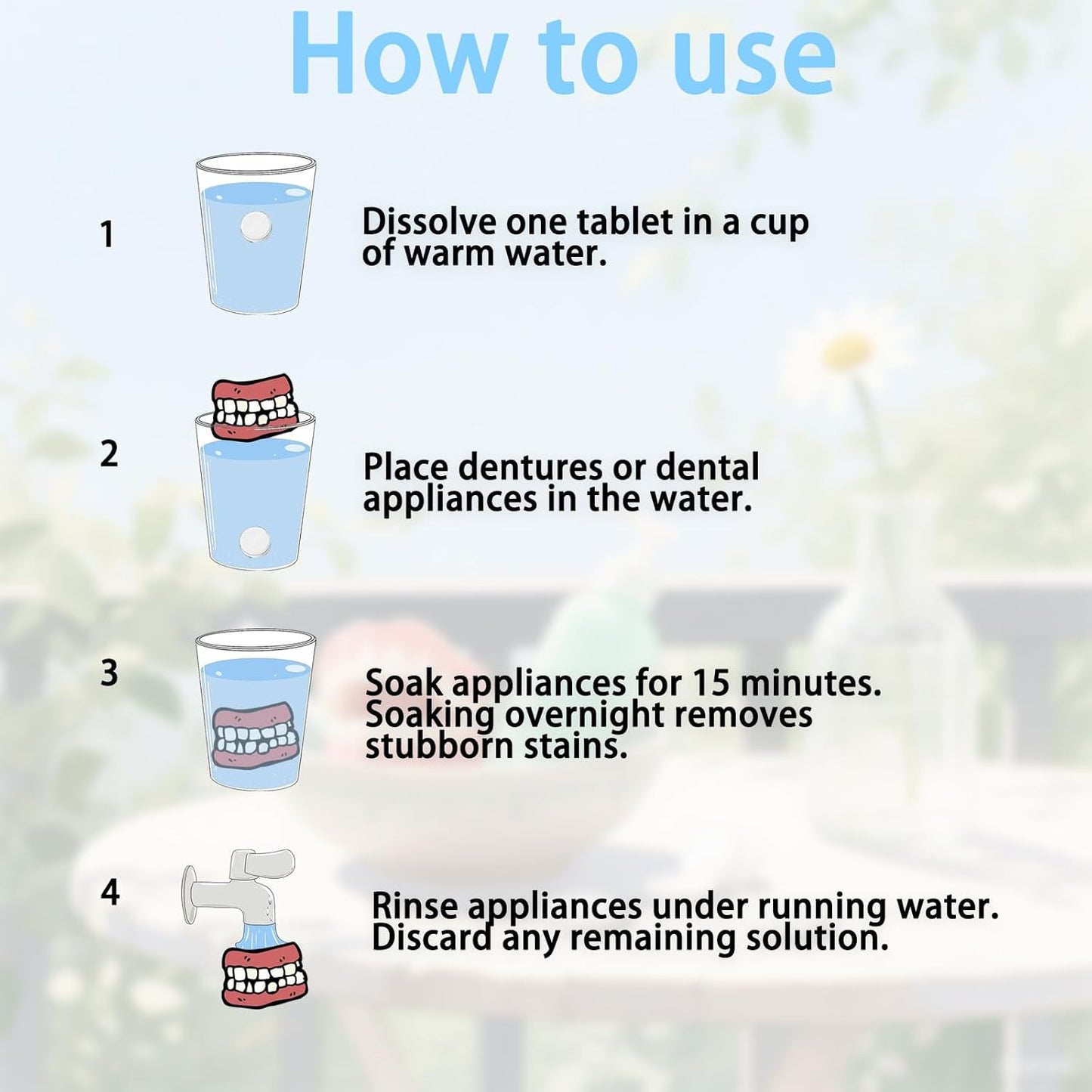 Denture & Aligner Cleaning Tablets, 30 Count, 0.17 oz, For Dentures, Retainers and Night Guards