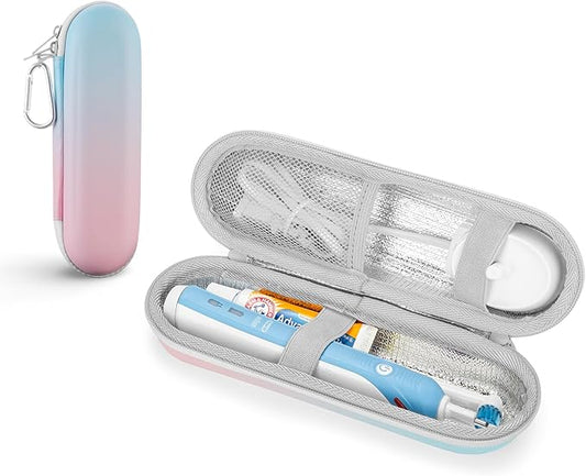 YINKE Travel Case for Oral B/io 7 8 9 /Oral-B Pro Smartseries/Philips Sonicare ProtectiveClean Electric Toothbrush, Hard EVA Case Protective Cover Storage Bag (gradient)