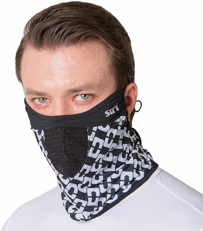 KOREA (Type G) UV Sun Protection Balaclava Half Face Mask - For Golf, Hiking, Running, Cycling & Outdoor Sports
