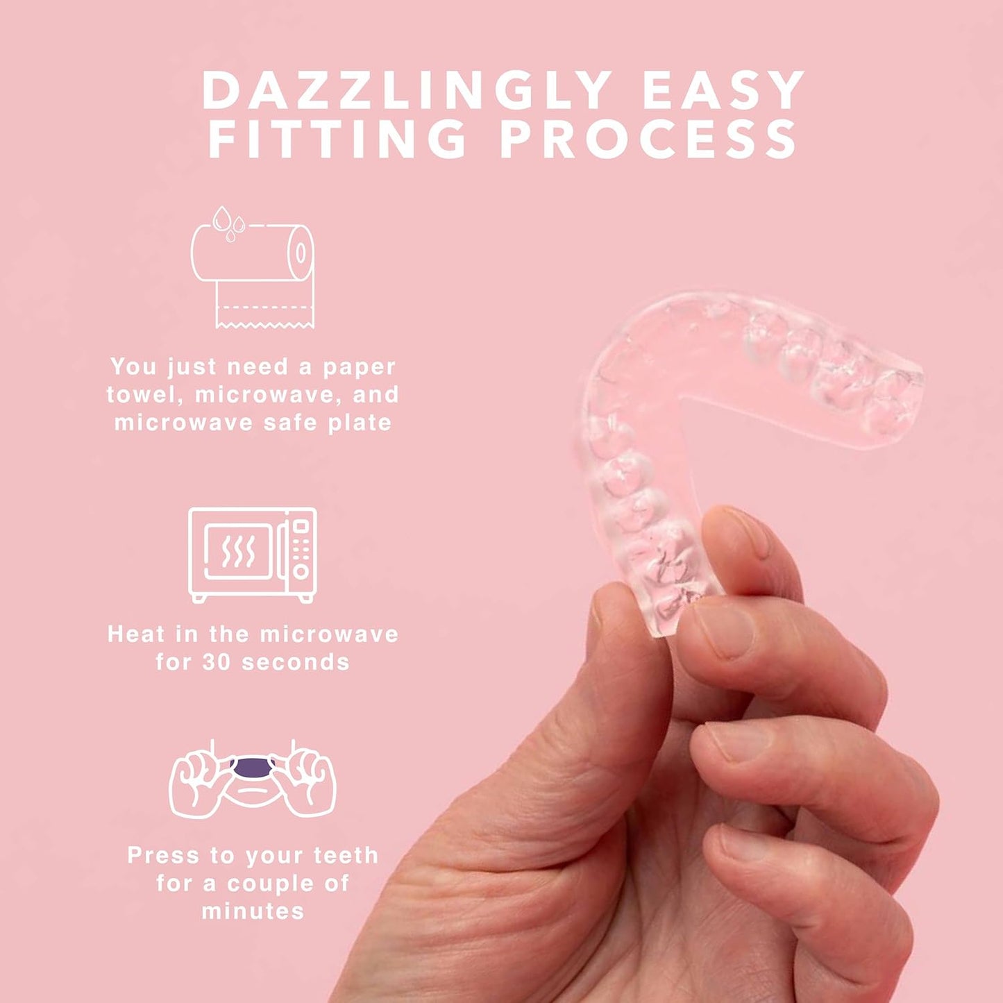 Disco Dreams 2 Pack Customizable Night Guard - Nighttime Relief from Teeth Grinding, at Home Fitting Experience for Nighttime Teeth Grinding & Clenching (Adult, Purple)