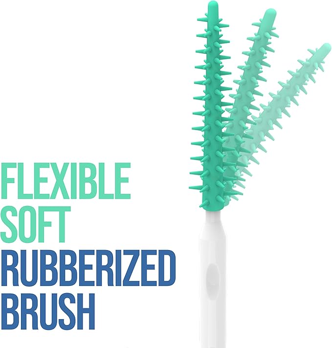 Dr. Emma Brush Picks Rubberized Mint Brush Picks, 2 Packs, 100 Picks/Pack